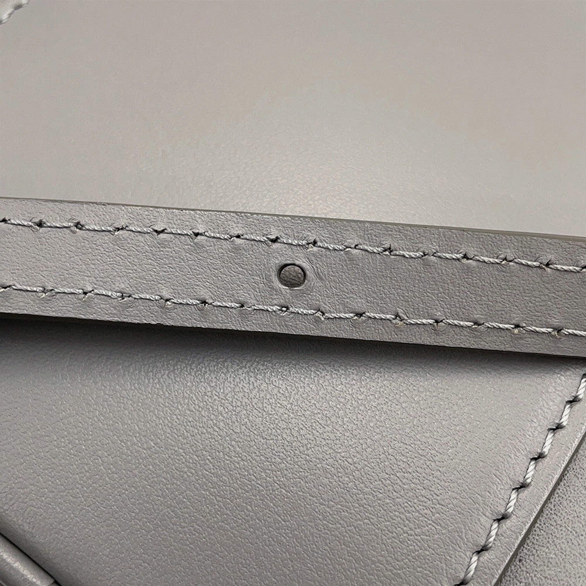 Louis Vuitton Vanity Chain Pouch Trianon Grey Calf Leather