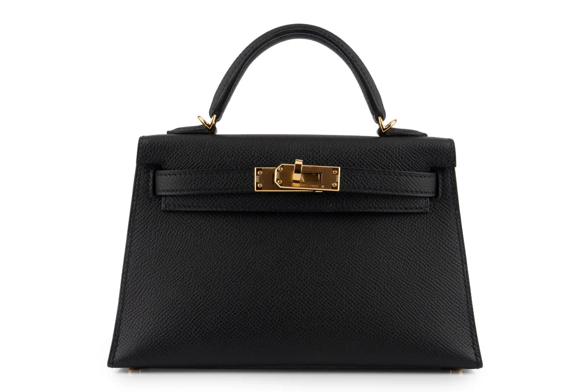 Hermès Mini Kelly Epsom Noir GHW