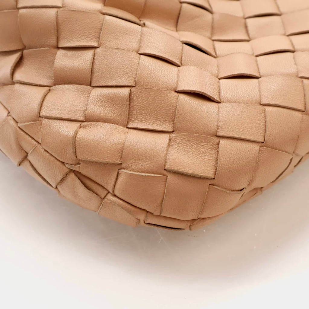 Bottega Veneta Mini Jodie Almond Lambskin Leather Top Handle Bag