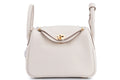 Hermès Mini Lindy Clemence Craie GHW