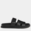 Hermes Chypre Sandal Size 39 Noir Calfskin