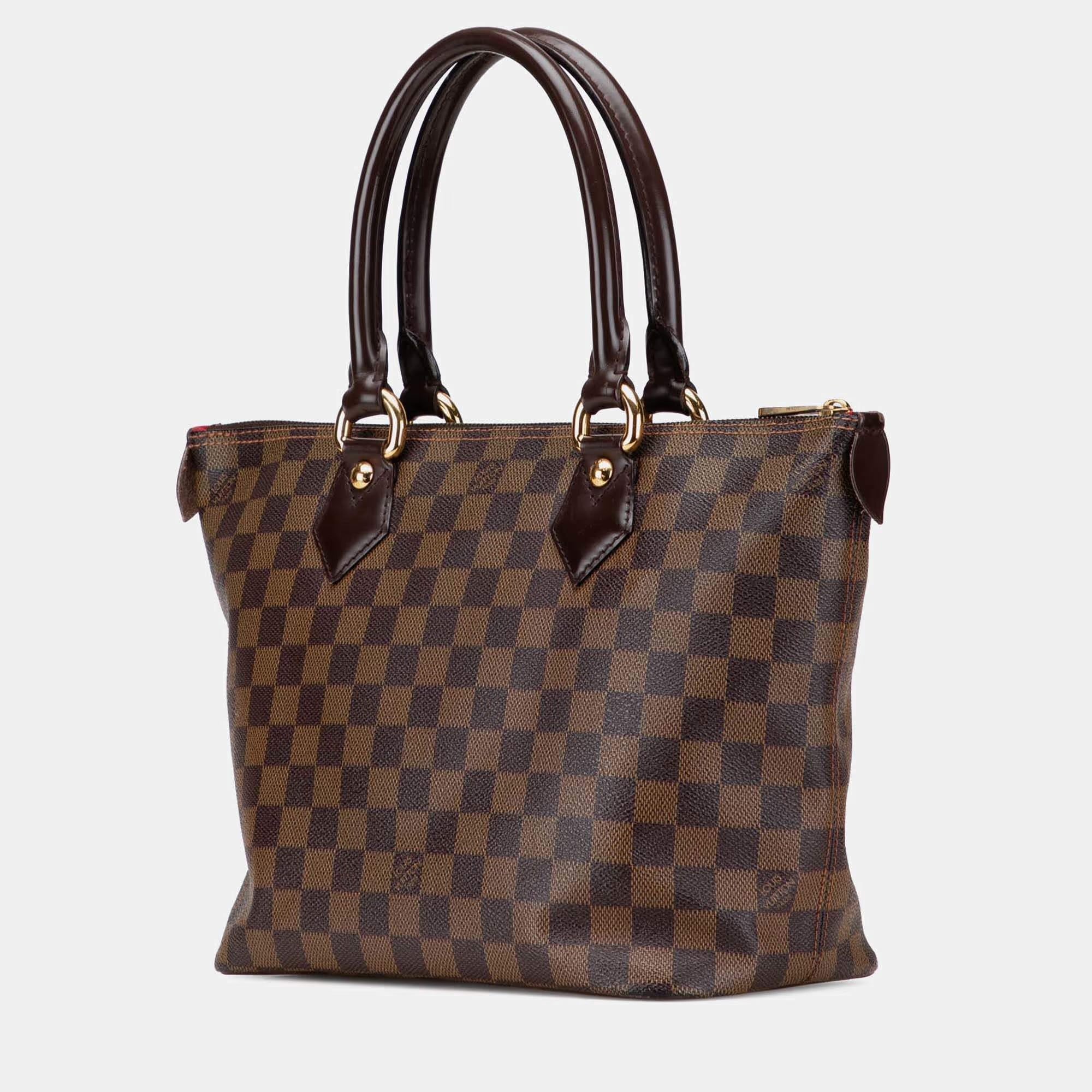 Louis Vuitton Brown Damier Ebene Saleya PM