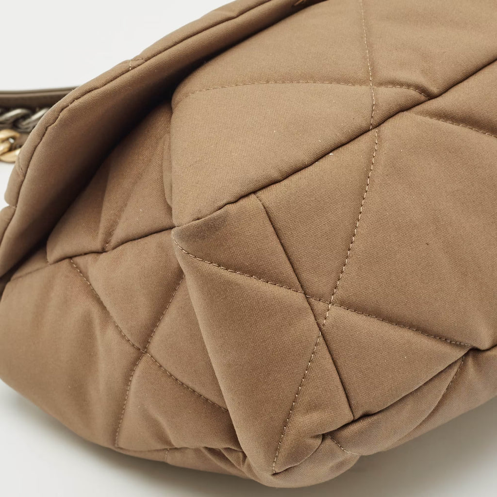 Chanel 19 Small Brown Nylon Shoulder Bags