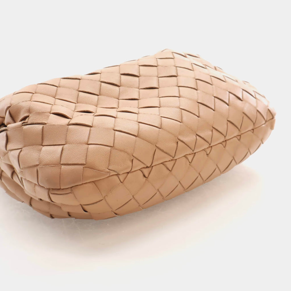 Bottega Veneta Mini Jodie Almond Lambskin Leather Top Handle Bag