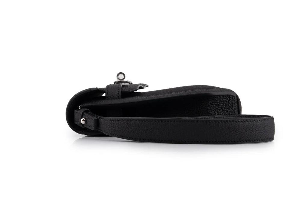 Hermès Kelly 25 Depeches Togo / Canvas Noir PHW