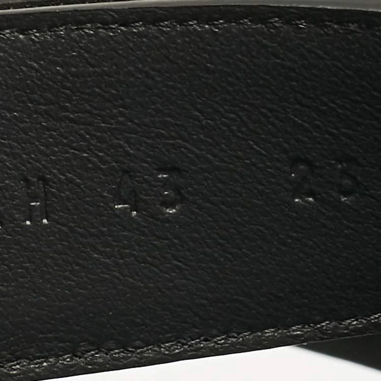 Hermès Black Leather Chypre Sandals Size 43