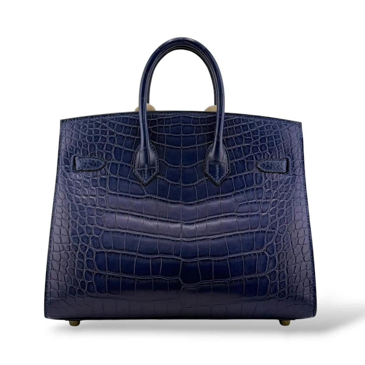 Hermes Birkin 25 Bleu Saphir Sellier Matte Alligator GHW