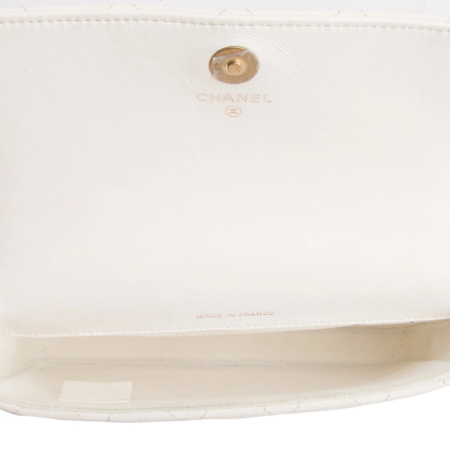 Chanel White Caviar Quilted Mini Heart Crush Waist Bag