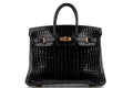 Hermès Birkin 25 Crocodile Porosus Noir GHW