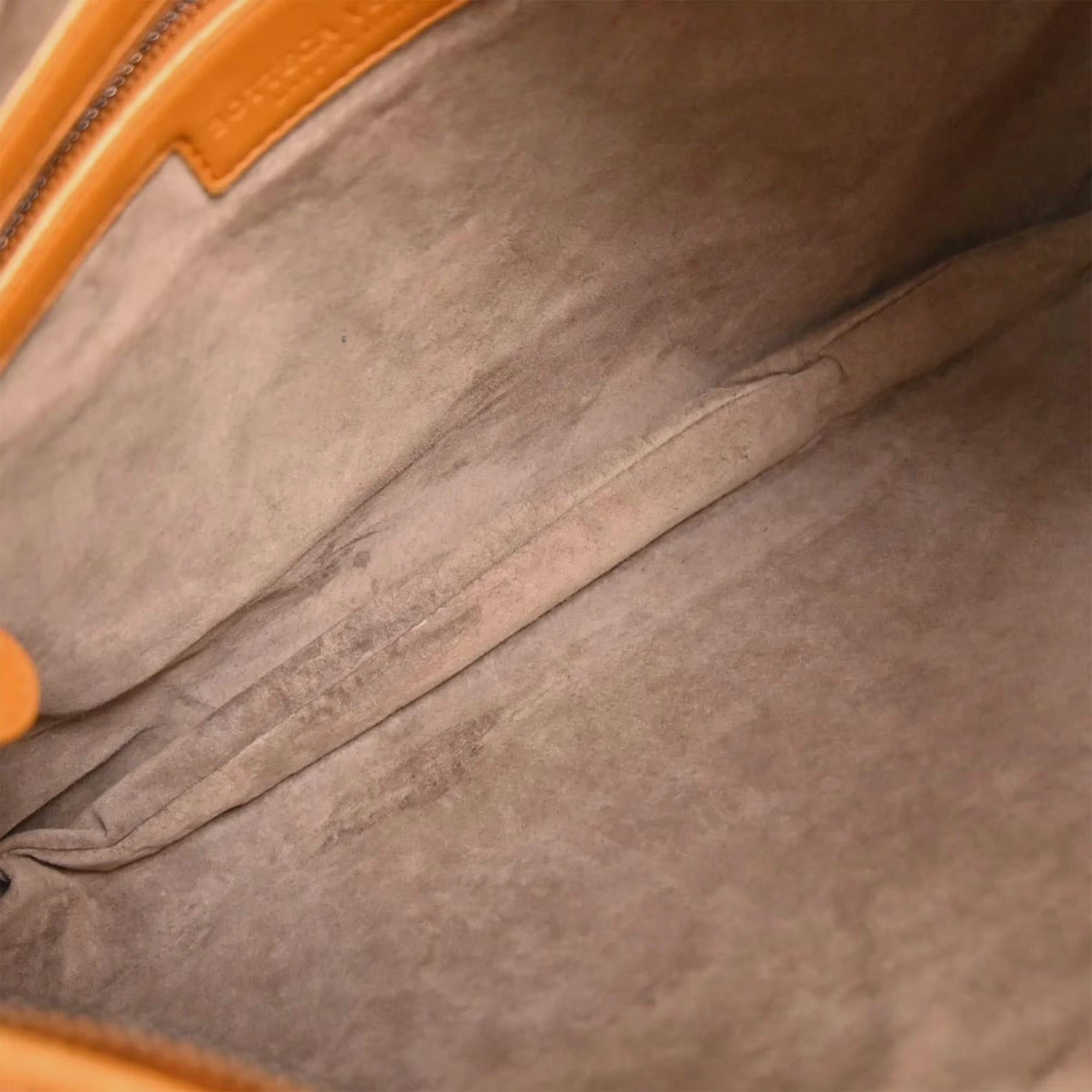 Bottega Veneta Orange Leather Intrecciato Hobo Handbag