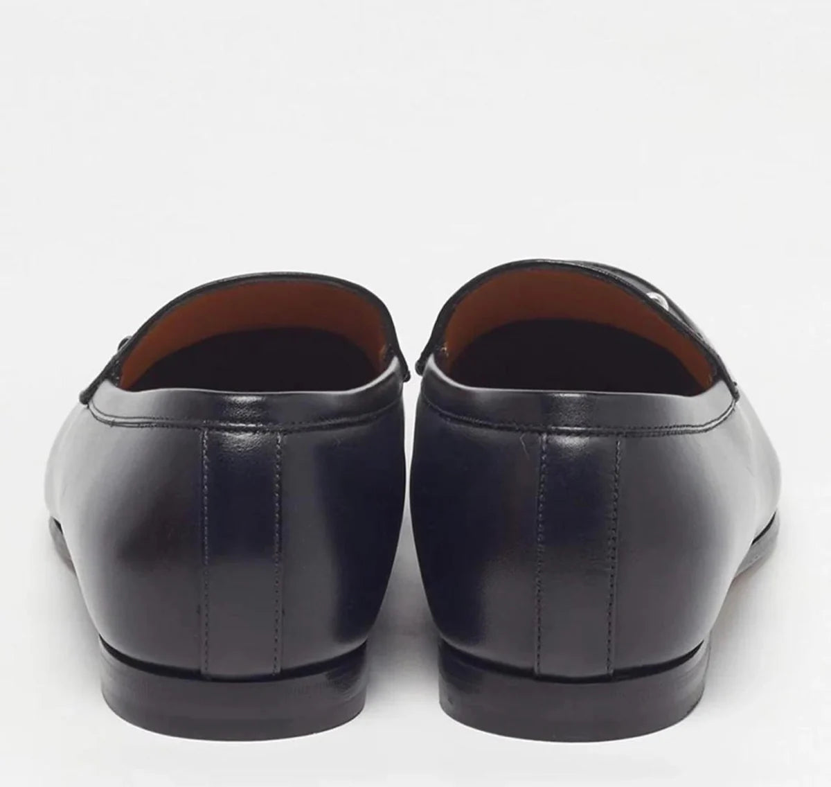 Gucci Jordy Size 43 Black Guccissima Leather Loafers