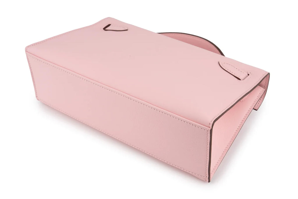 Hermès Kelly Pochette Swift Rose Sakura PHW