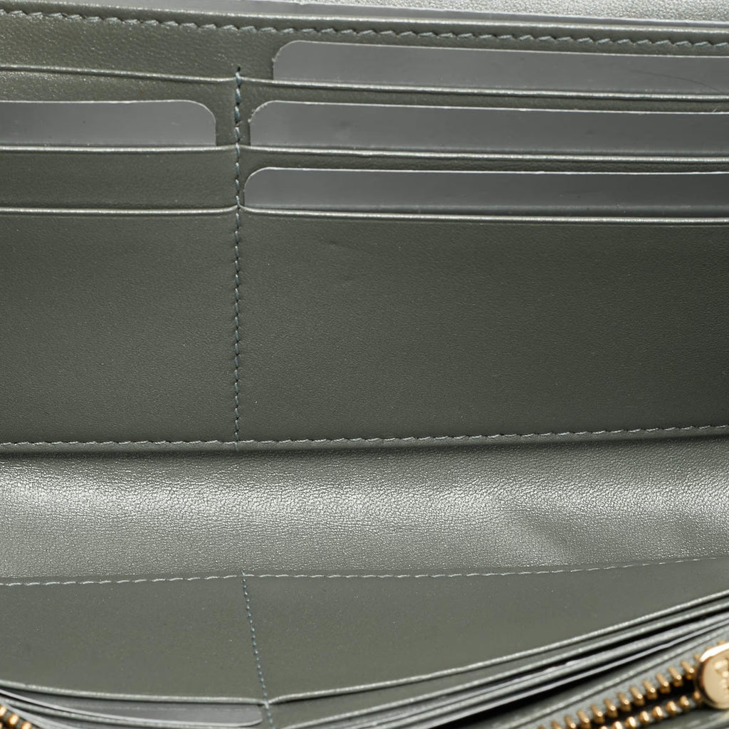 Dior Diorama Metallic Leather Wallet On Chain