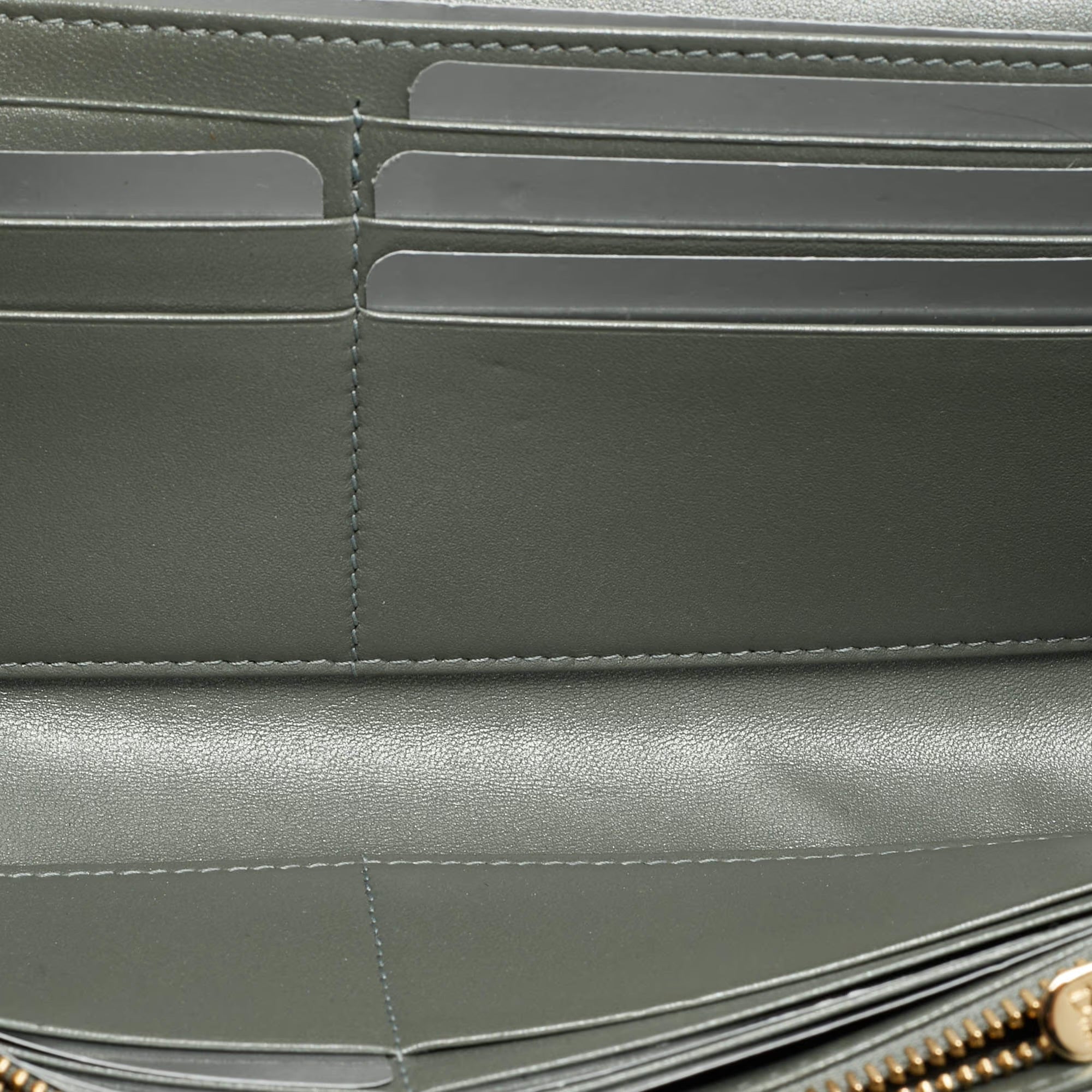 Dior Diorama Metallic Leather Wallet On Chain