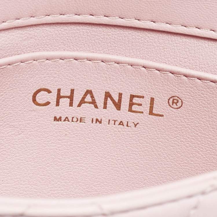 Chanel Pink Quilted Leather Resin Top Handle Flap Bag