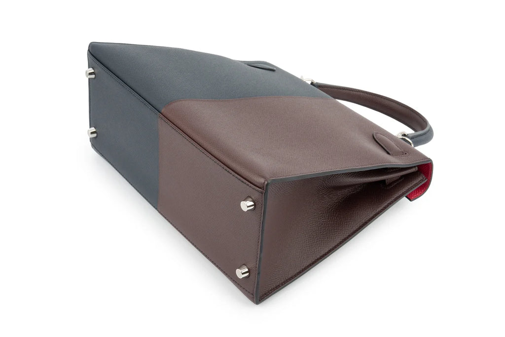 Hermès Kelly 28 Epsom Rouge / Indigo PHW