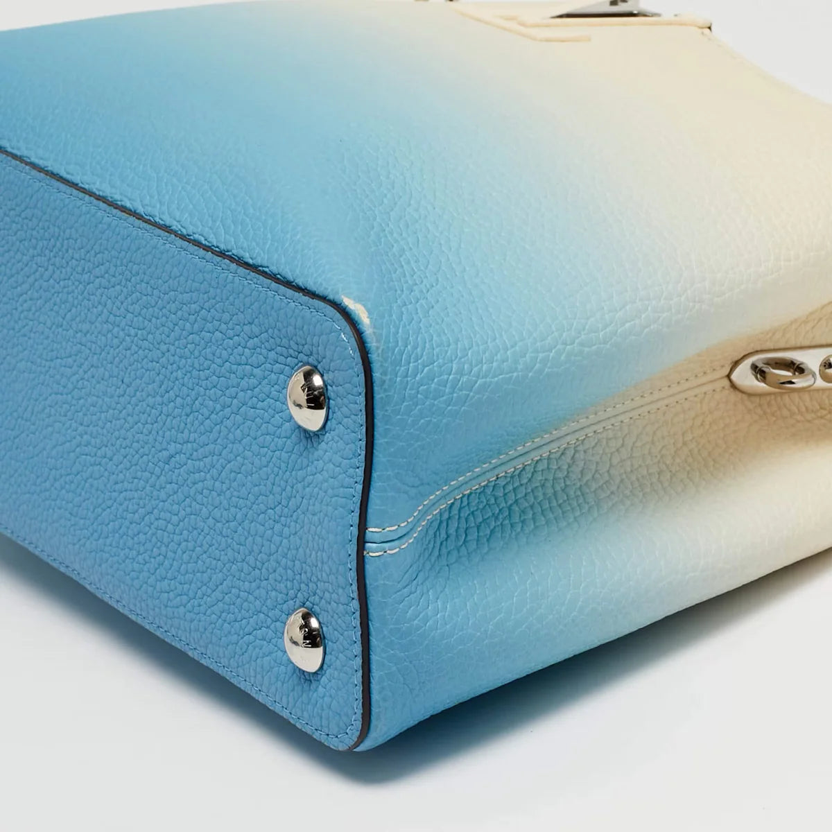 Louis Vuitton Capucines Blue Leather Top Handle Bags
