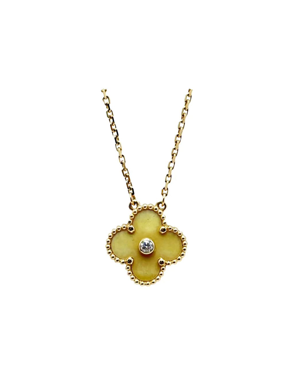 Van Cleef And Arpels Alhambra Limited Edition Necklace Yellow Mother Of Pearl