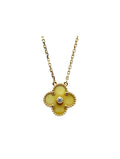 Van Cleef And Arpels Alhambra Limited Edition Necklace Yellow Mother Of Pearl