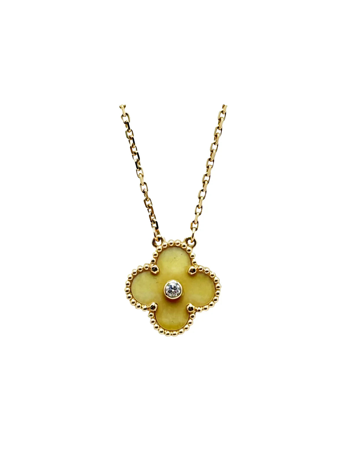Van Cleef And Arpels Alhambra Limited Edition Necklace Yellow Mother Of Pearl