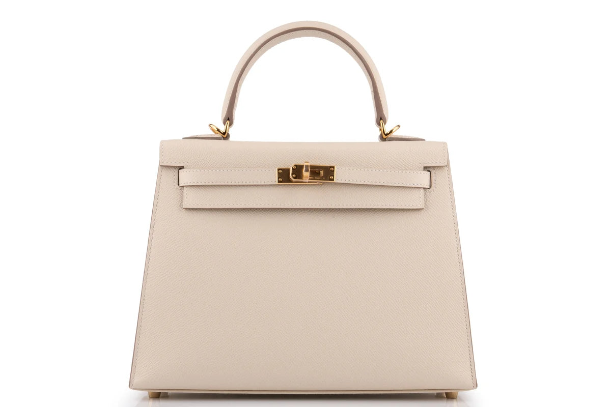 Hermès Kelly 25 Epsom Craie GHW