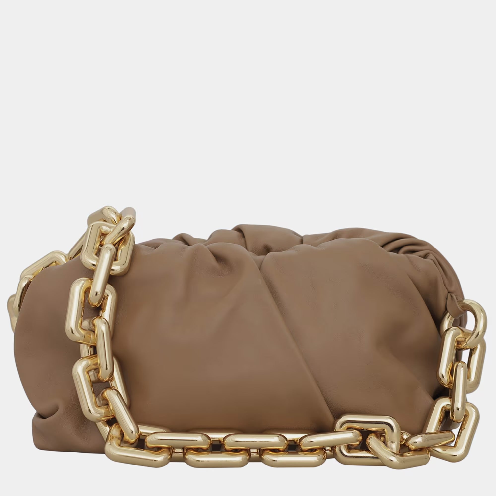 Bottega Veneta The Pouch One Size Brown Leather Shoulder Bag
