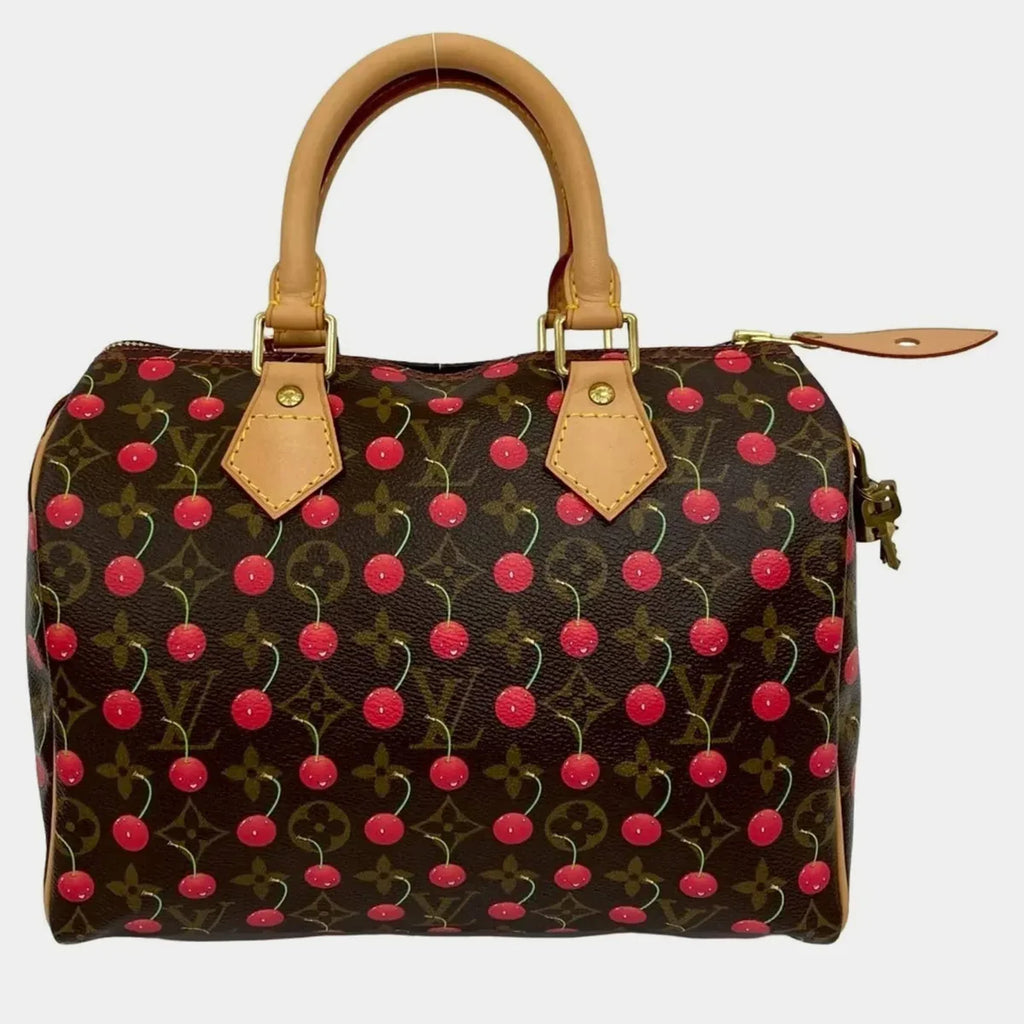 Louis Vuitton Speedy 25 Monogram Cherry Leather Handbag