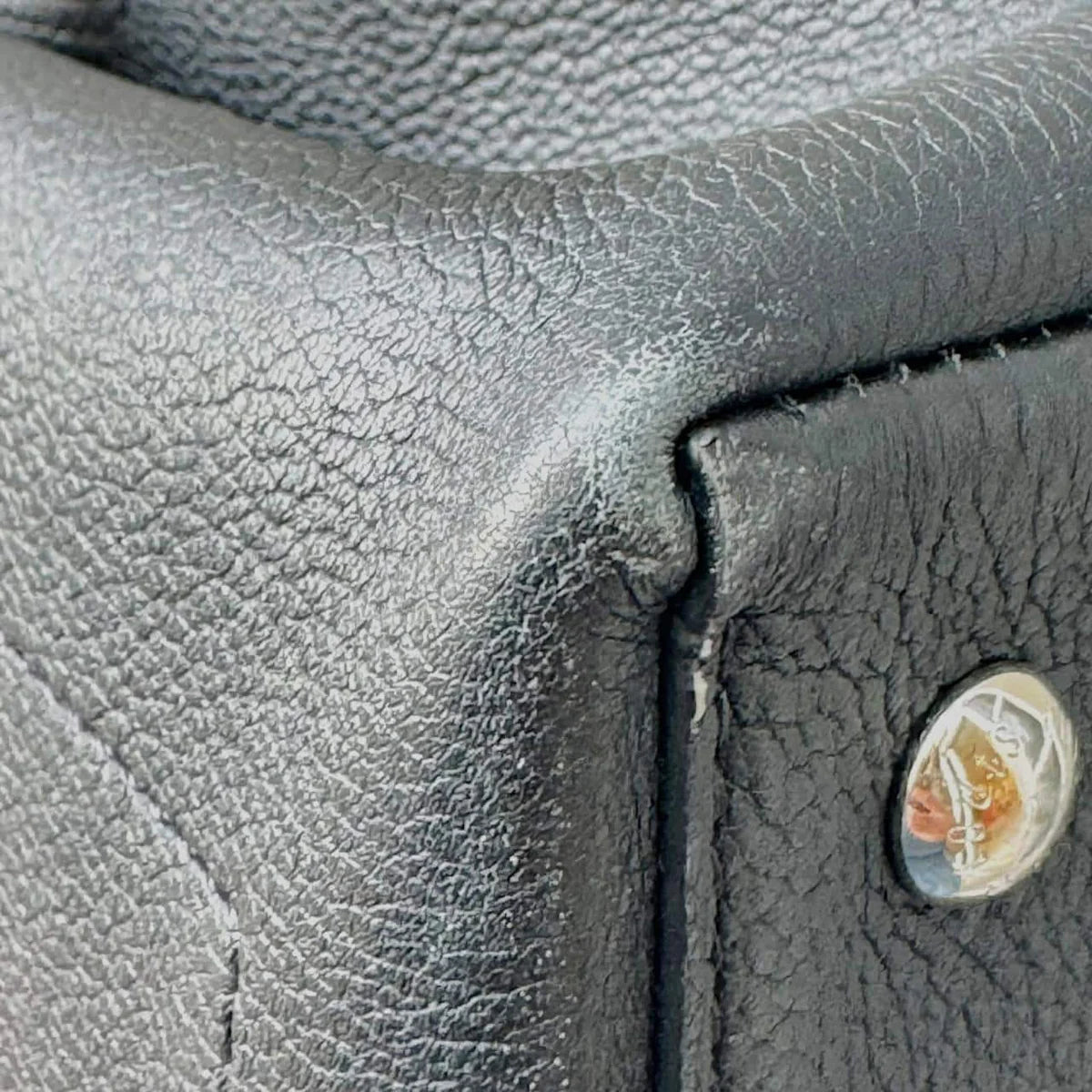 Louis Vuitton Black Leather LockMe Ever BB Bag