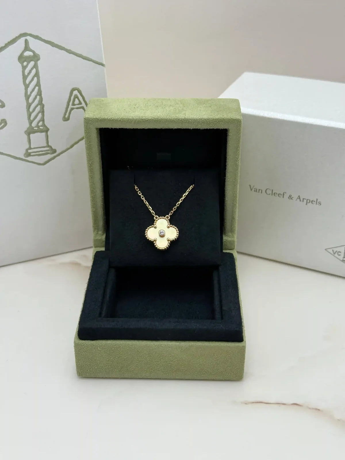 Van Cleef And Arpels Alhambra Limited Edition Necklace Yellow Mother Of Pearl
