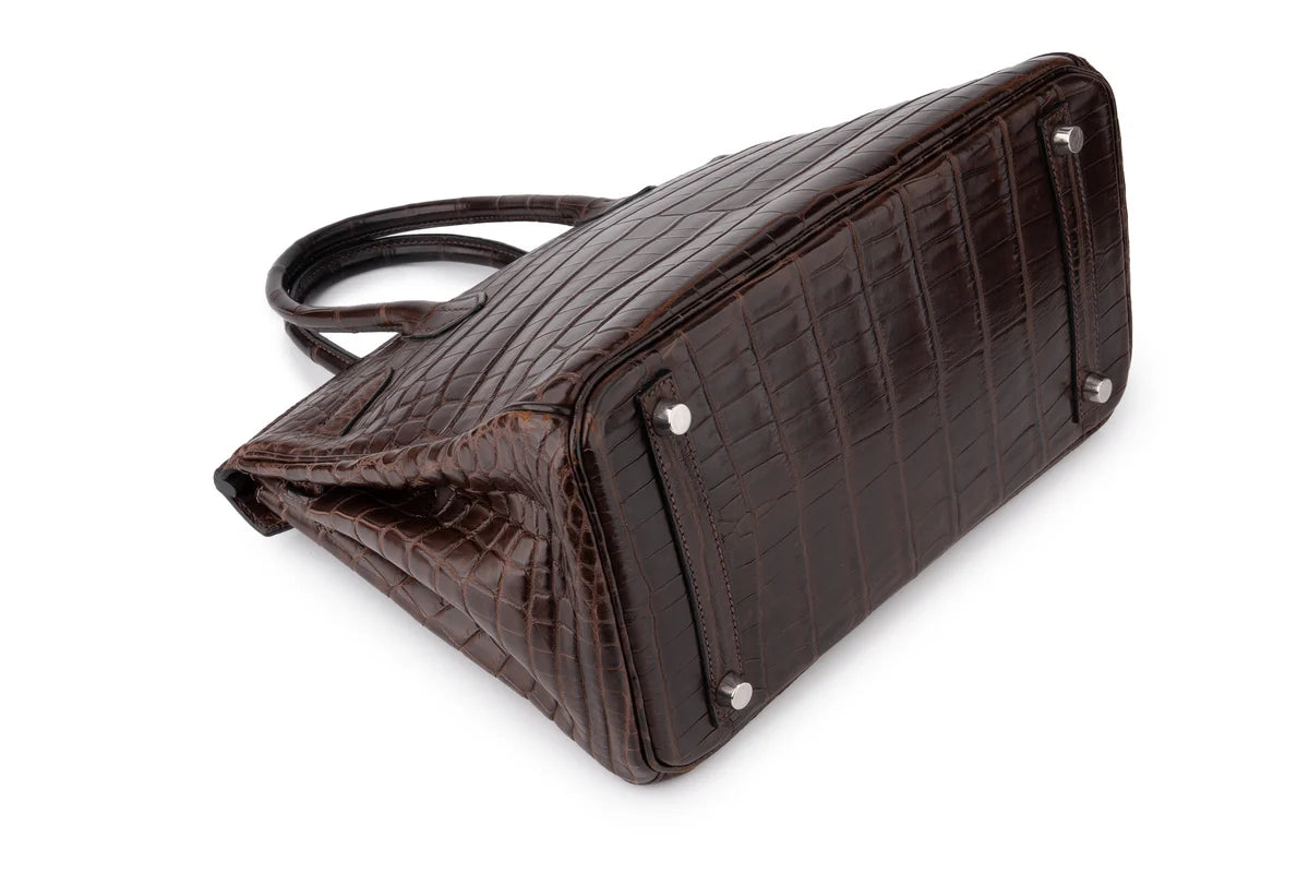 Hermès Birkin 30 Croc Niloticus Ebene PHW