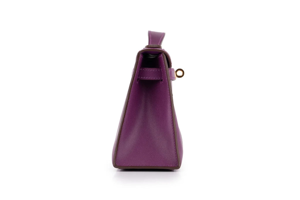 Hermès Mini Kelly Pochette Swift Anemone GHW