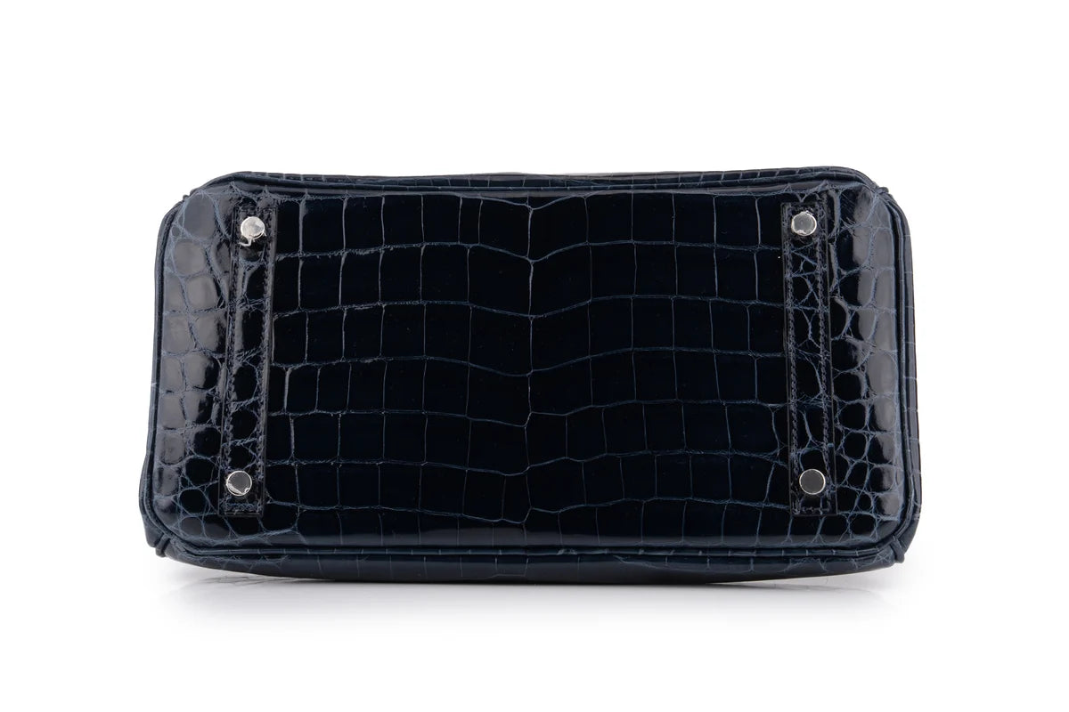 Hermès Birkin 30 Croc Niloticus Bleu Baltique PHW