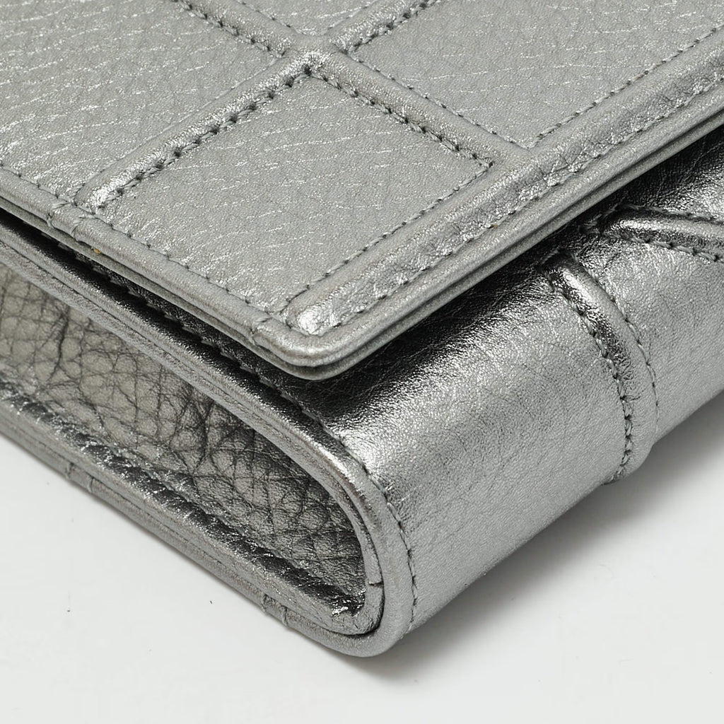 Dior Diorama Metallic Leather Wallet On Chain