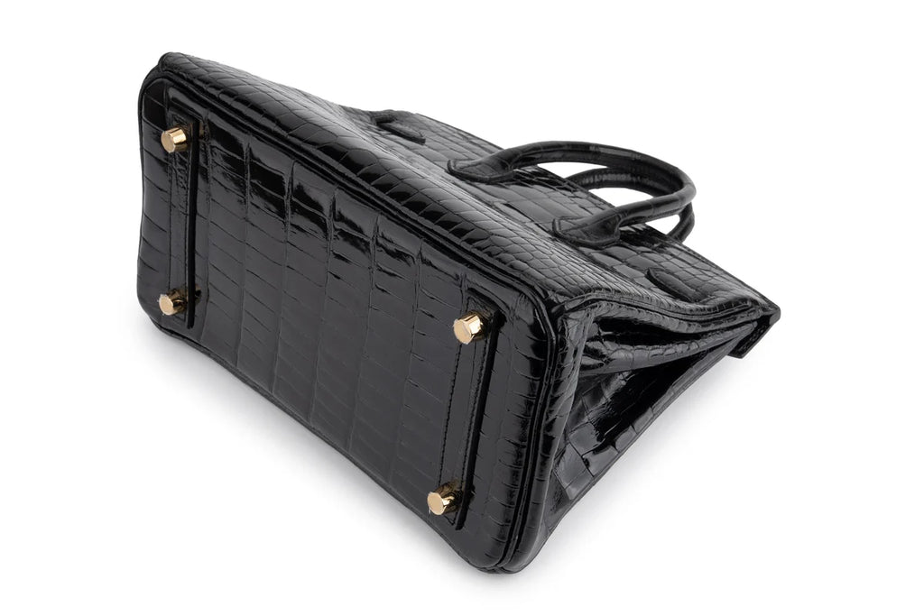 Hermès Birkin 25 Crocodile Porosus Noir GHW