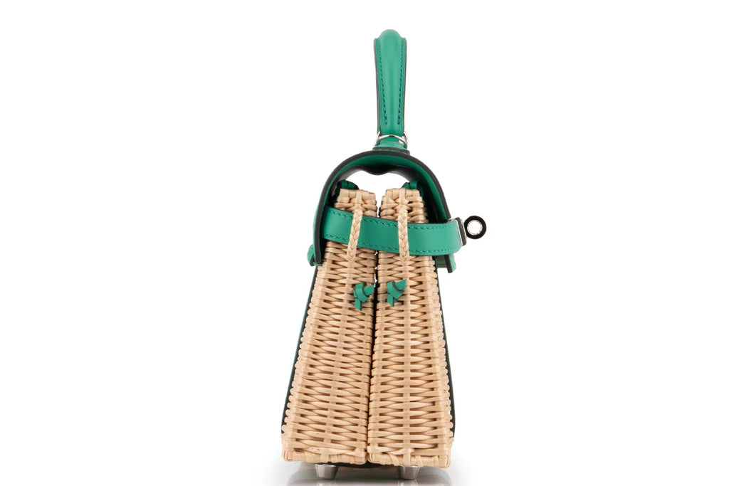 Hermès Mini Kelly Picnic Vert Comic PHW