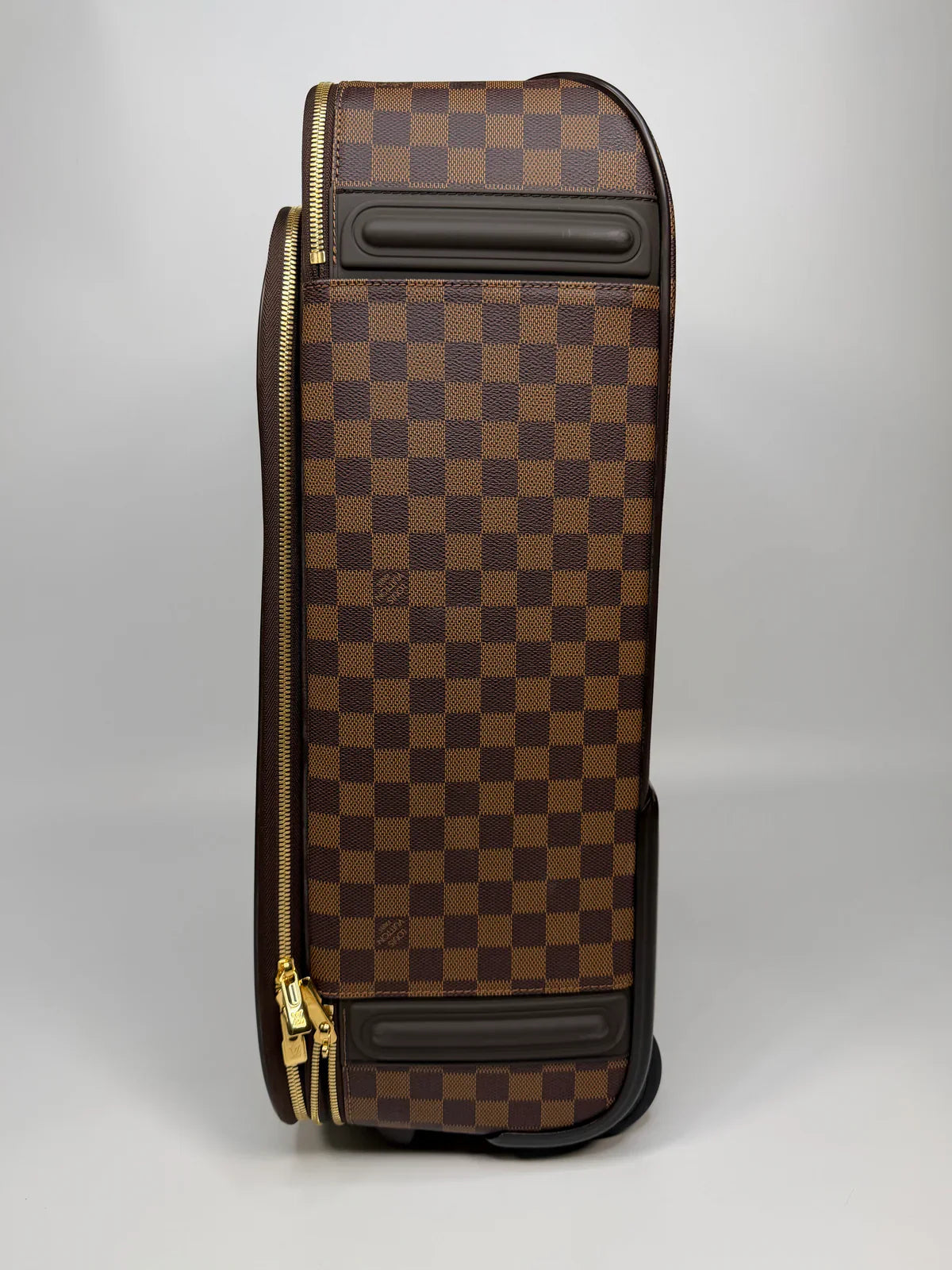 LOUIS VUITTON PÉGASE SUITCASE IN DAMIER EBENE WITH GOLD HARDWARE