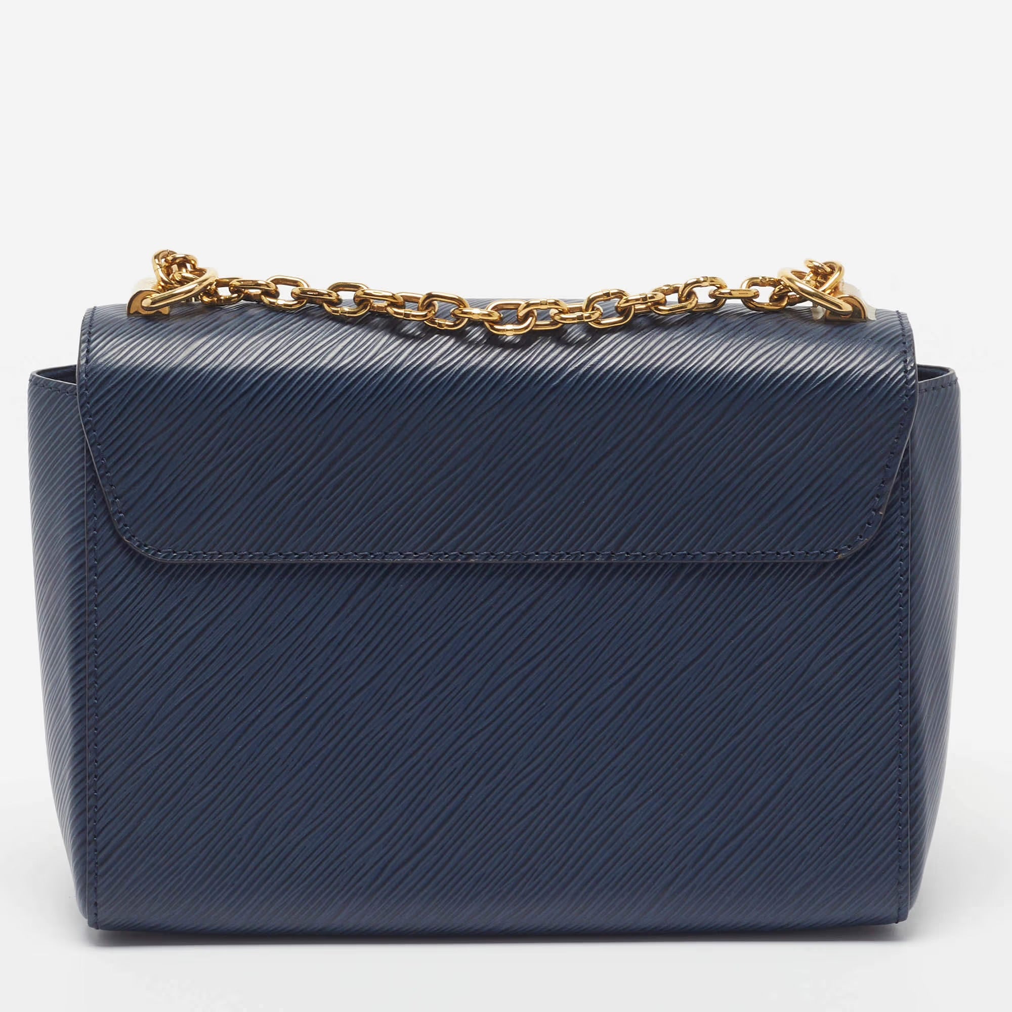 Louis Vuitton Twist MM Navy Blue Epi Leather Bag
