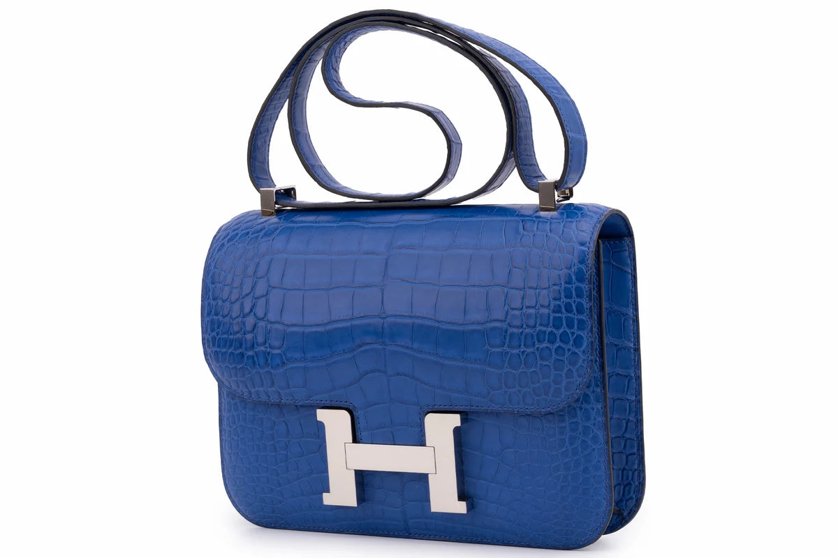 Hermès Constance 24 Exotic Mississippiensis Bleu Royal PHW