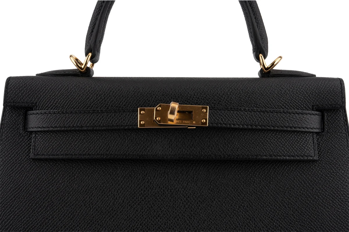 Hermès Kelly 25 Epsom Noir GHW