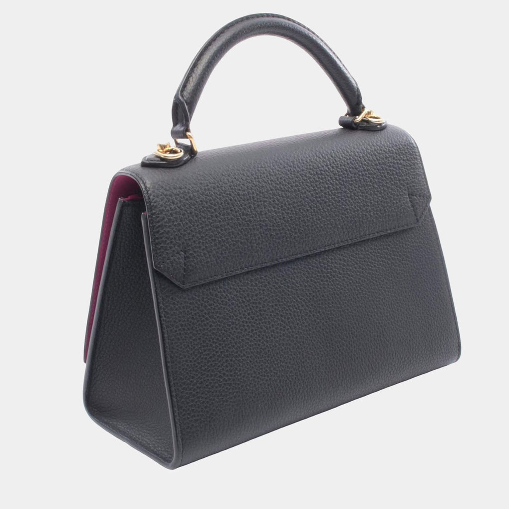 Louis Vuitton Twist One Handle MM Black Taurillon Leather Top Handle Bag