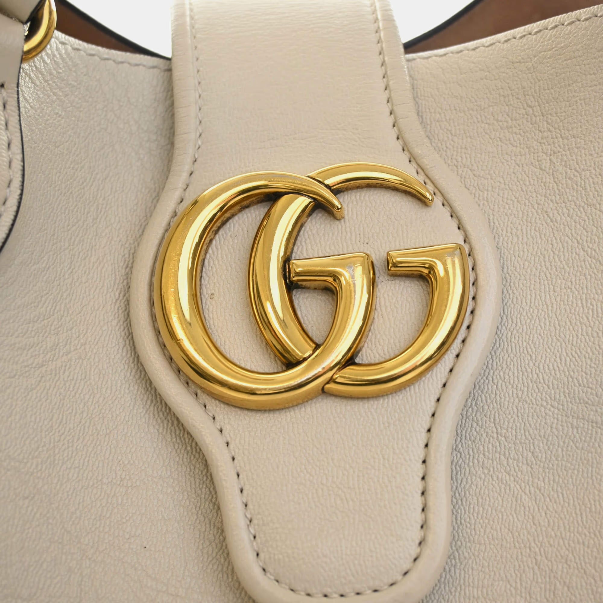 Gucci Dahlia Small Mystic White Calfskin Leather Tote Bag