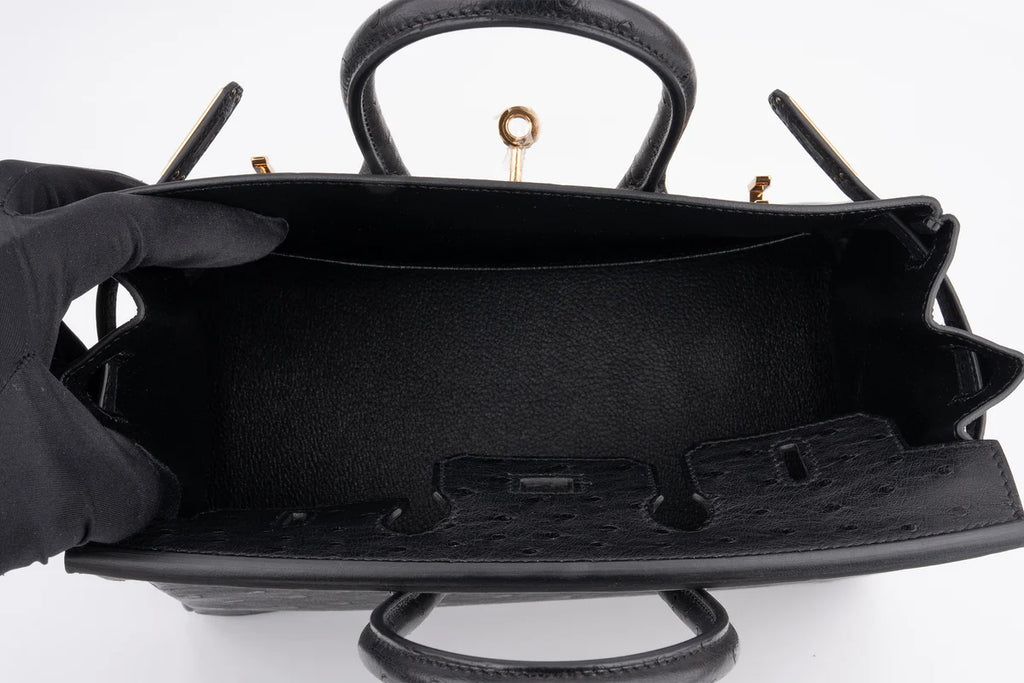 Hermès Birkin 25 Ostrich Noir GHW