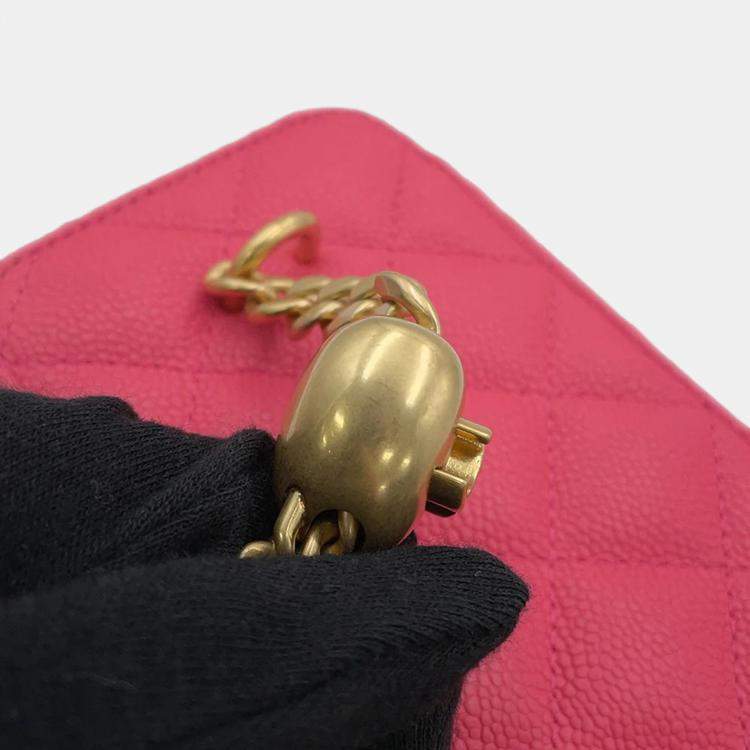 Chanel Vanity Pink Caviar Leather Shoulder Bag