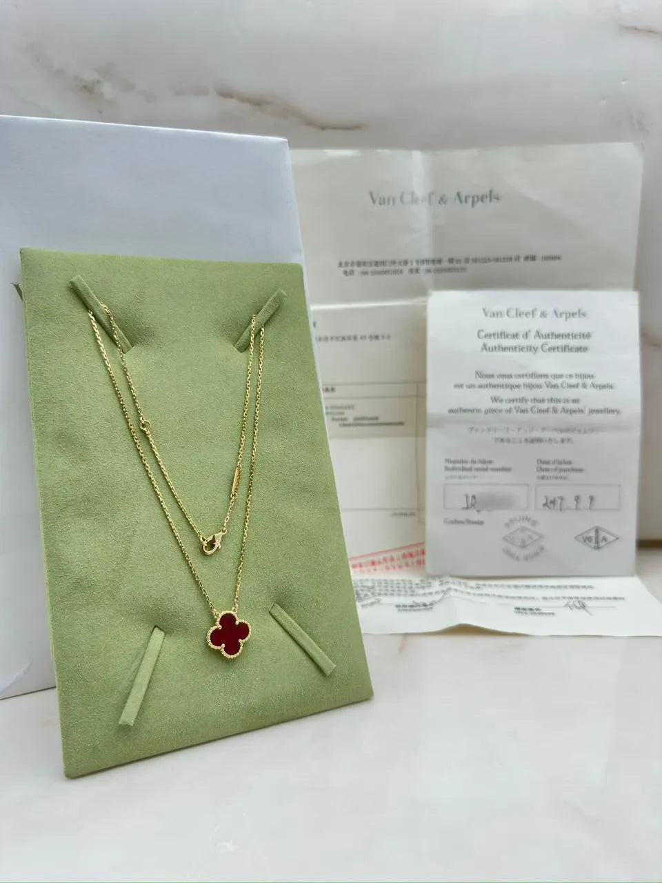 Van Cleef And Arpels Vintage Alhambra Pendant Carnelian