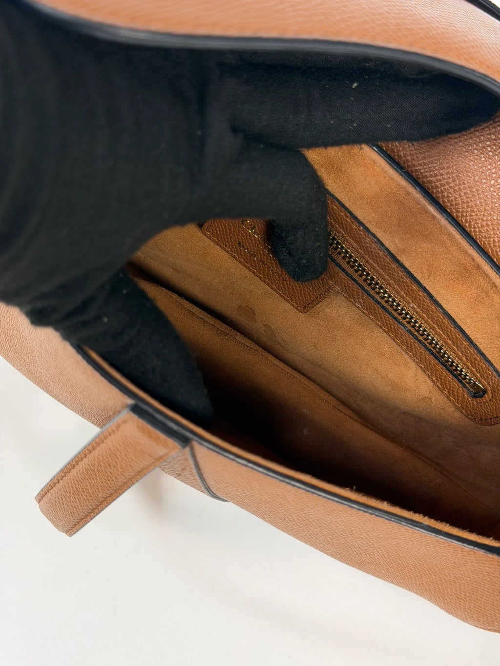 CHRISTIAN DIOR SADDLE BAG IN GOLDEN CALFSKIN GOLD HARDWARE