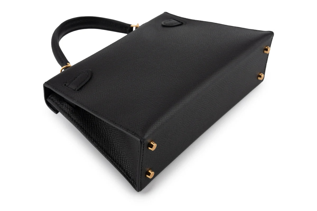 Hermès Mini Kelly Epsom Noir GHW