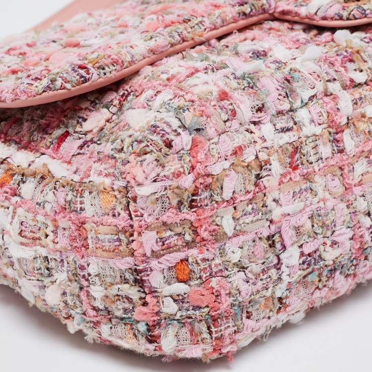 Chanel Pink Shearling Medium 19 Flap Shoulder Bag