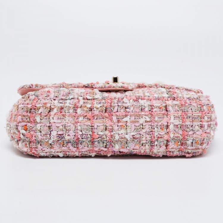 Chanel Pink Shearling Medium 19 Flap Shoulder Bag