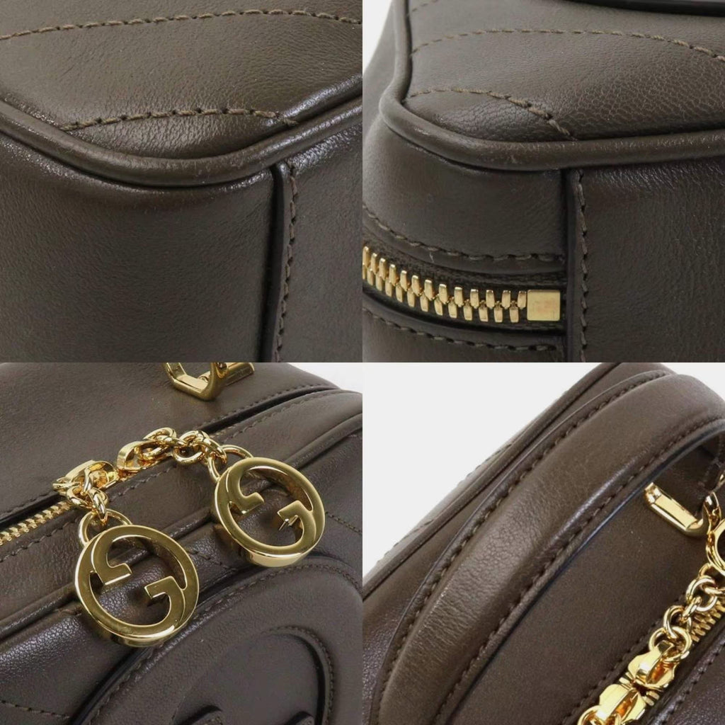 Gucci Blondie Brown Leather Shoulder Bag