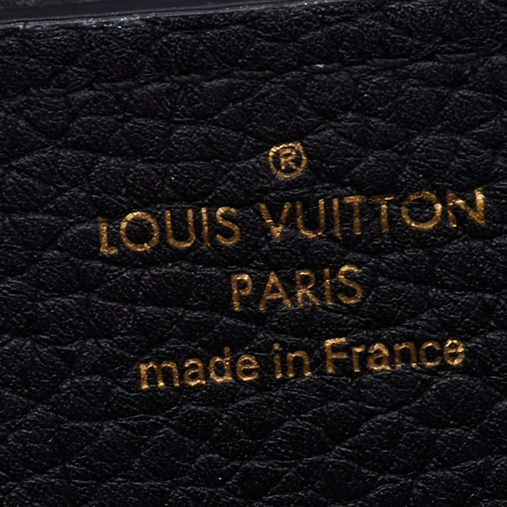 Louis Vuitton Capucines Mini Black Leather Bag